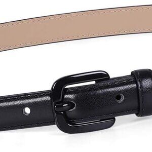Women Leather Skinny Belt Thin Waist Jeans Dress Belt for Pants Stylish